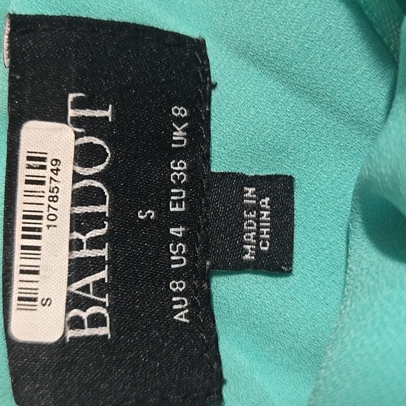 BARDOT-"Malinda" Slipdress Aqua Backless Spaghetti Straps Dress-Size Small - Picture 11 of 17